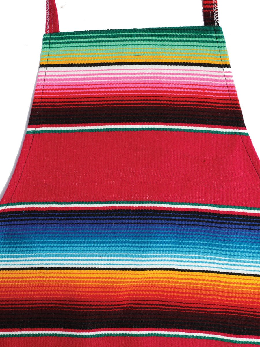Artisanal Mexican Zarape Apron 100% Acrylan Fuchsia 603581 - BELLEZA'S - Artisanal Mexican Zarape Apron 100% Acrylan Fuchsia 603581 - DAMA - 60358101