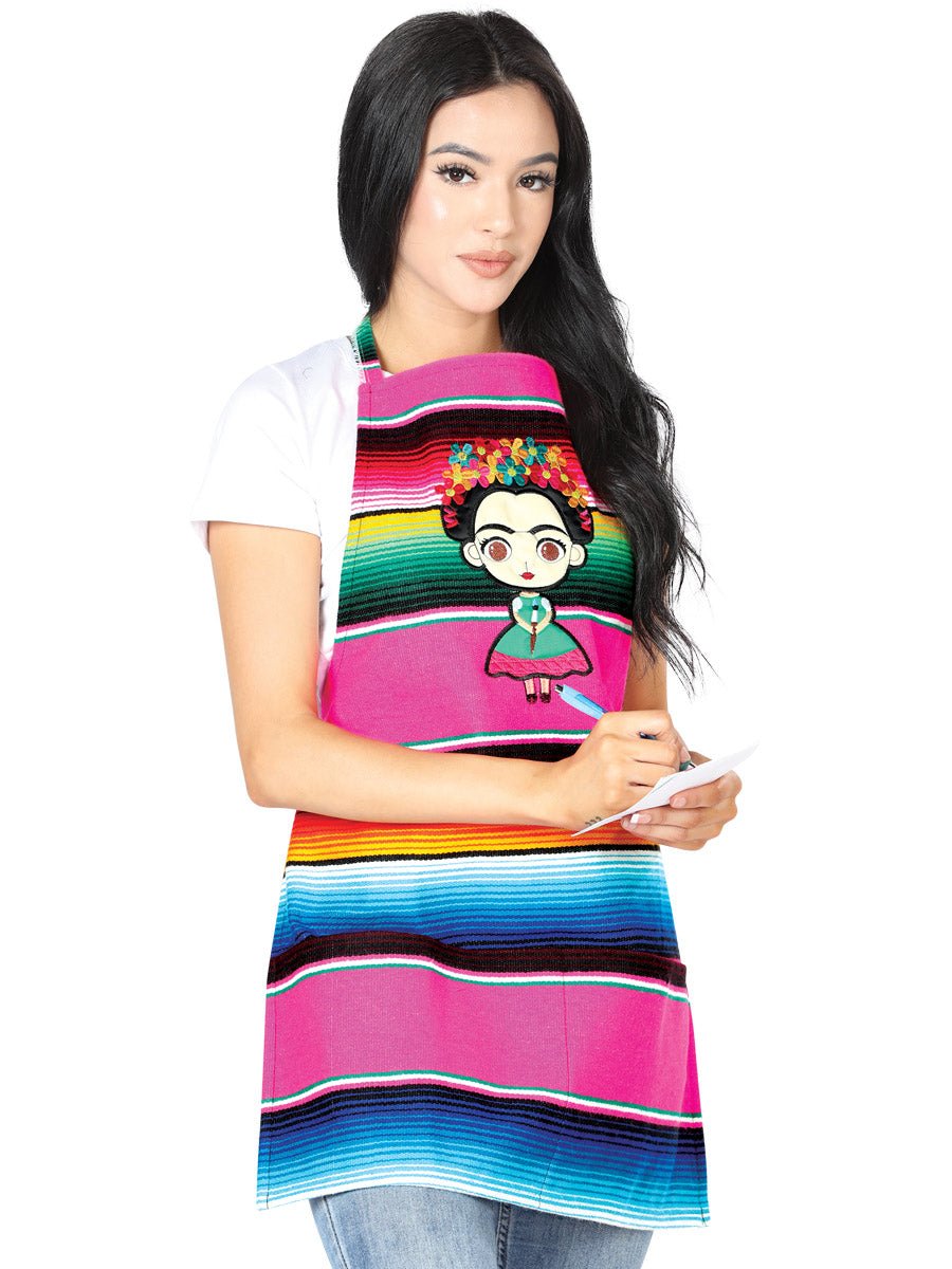 Artisanal Mexican Zarape Apron 100% Acrylan Multicolor 603573 - BELLEZA'S - Artisanal Mexican Zarape Apron 100% Acrylan Multicolor 603573 - DAMA - 60357301