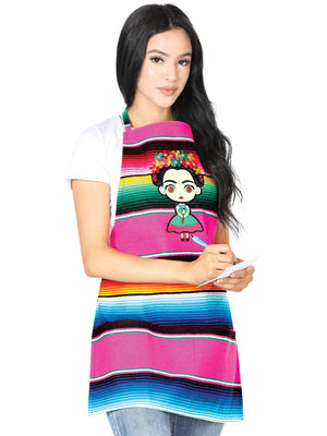 Artisanal Mexican Zarape Apron 100% Acrylan Multicolor 603573 - BELLEZA'S - Artisanal Mexican Zarape Apron 100% Acrylan Multicolor 603573 - DAMA - 60357301