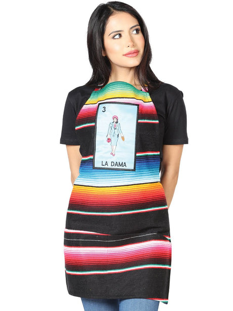 Artisanal Mexican Zarape Apron 100% Acrylan Multicolor 603575 - BELLEZA'S - Artisanal Mexican Zarape Apron 100% Acrylan Multicolor 603575 - DAMA - 60357501