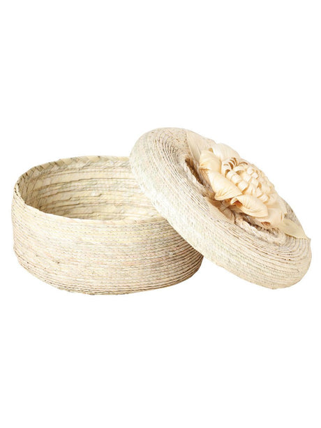 Artisanal Tortilla Warmer 100% Palm Leaf Natural Flower 602136 - BELLEZA'S - Artisanal Tortilla Warmer 100% Palm Leaf Natural Flower 602136 - UNISEX - 60213601