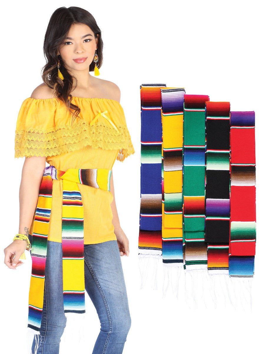Artisanal Zarape Stole 50% Cotton, 50% Polyester Multicolor 602564 - BELLEZA'S - Artisanal Zarape Stole 50% Cotton, 50% Polyester Multicolor 602564 - UNISEX - 60256401