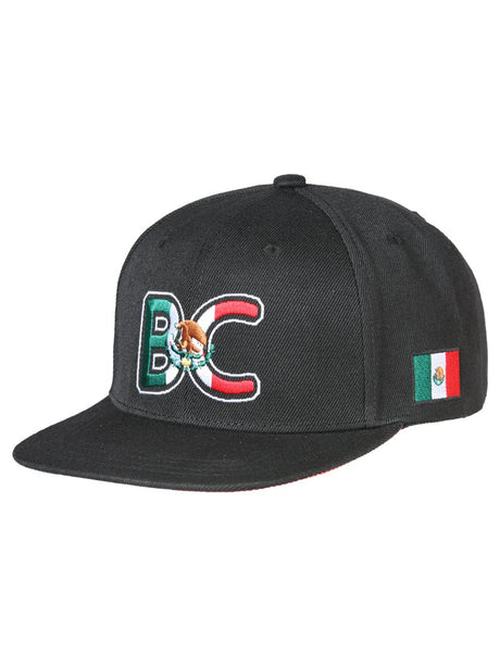 Baja California Black Embroidered Polyester Snap Back Cap 'El General' 44803 - BELLEZA'S - Baja California Black Embroidered Polyester Snap Back Cap 'El General' 44803 - Caps - 04480301