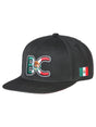 Baja California Black Embroidered Polyester Snap Back Cap 'El General' 44803 - BELLEZA'S - Baja California Black Embroidered Polyester Snap Back Cap 'El General' 44803 - Caps - 04480301