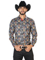 Black And Gold Casual Long Sleeve Shirt 43798 - BELLEZA'S - Black And Gold Casual Long Sleeve Shirt 43798 - CABALLERO - 04379801