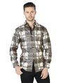 Black And Gold Casual Long Sleeve Shirt 44008 - BELLEZA'S - Black And Gold Casual Long Sleeve Shirt 44008 - Mens Shirt - 04400801