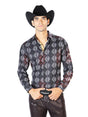 Black And Gray Casual Long Sleeve Shirt 43548 - BELLEZA'S - Black And Gray Casual Long Sleeve Shirt 43548 - CABALLERO - 04354801