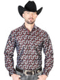 Black And Red Casual Long Sleeve Shirt 43713 - BELLEZA'S - Black And Red Casual Long Sleeve Shirt 43713 - CABALLERO - 04371301