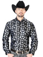 Black And White Casual Long Sleeve Shirt 43710 - BELLEZA'S - Black And White Casual Long Sleeve Shirt 43710 - CABALLERO - 04371001