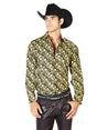 Black And Yellow Casual Long Sleeve Shirt 43542 - BELLEZA'S - Black And Yellow Casual Long Sleeve Shirt 43542 - CABALLERO - 04354201