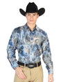 Black Blue Casual Long Sleeve Shirt 43878 - BELLEZA'S - Black Blue Casual Long Sleeve Shirt 43878 - CABALLERO - 04387801