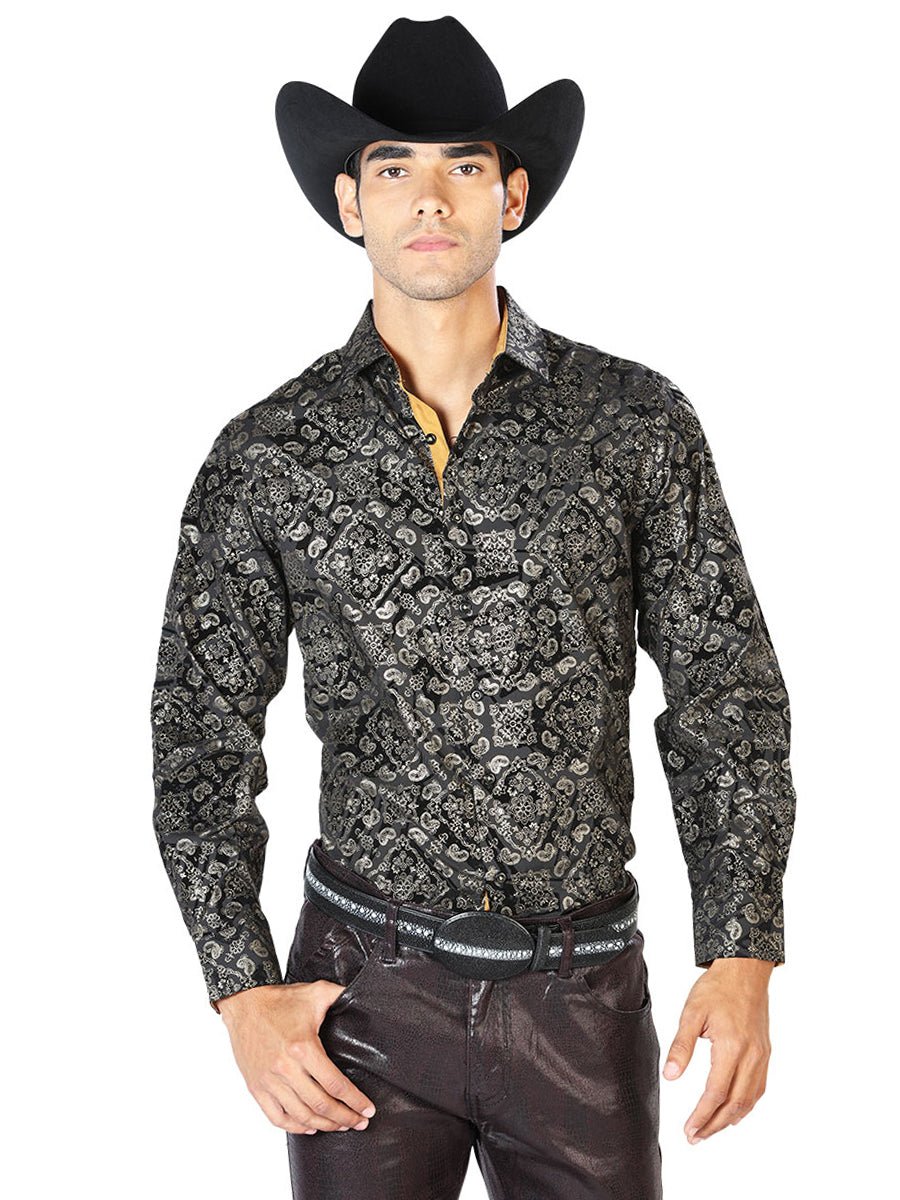 Black Casual Long Sleeve Shirt 43600 - BELLEZA'S - Black Casual Long Sleeve Shirt 43600 - CABALLERO - 04360001