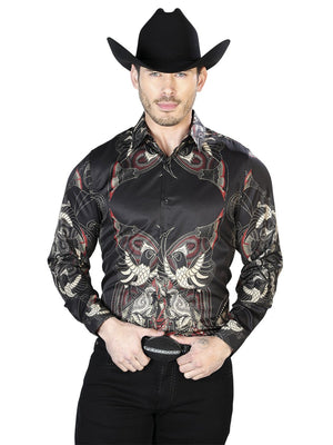 Black Casual Long Sleeve Shirt 43669 - BELLEZA'S - Black Casual Long Sleeve Shirt 43669 - CABALLERO - 04366901