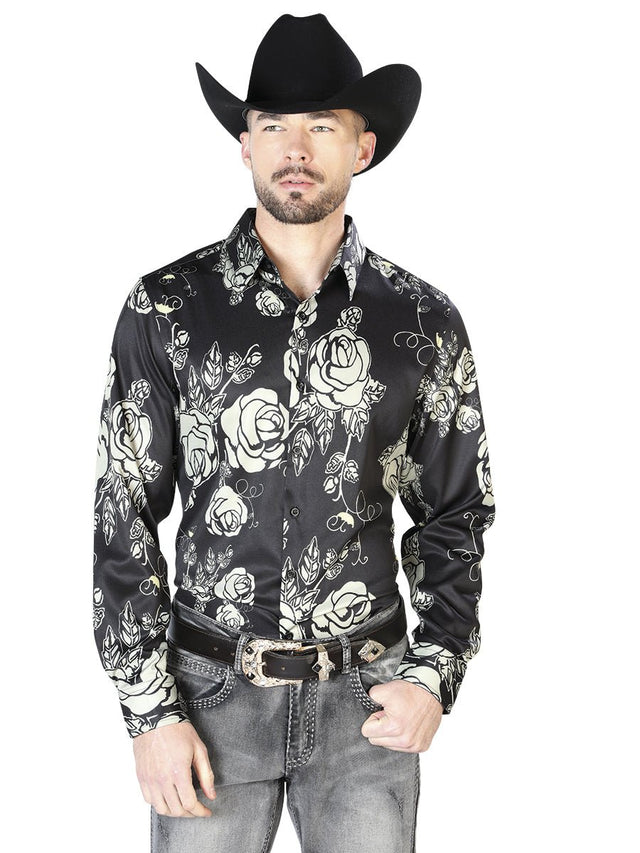Black Casual Long Sleeve Shirt 43679 - BELLEZA'S - Black Casual Long Sleeve Shirt 43679 - CABALLERO - 04367901