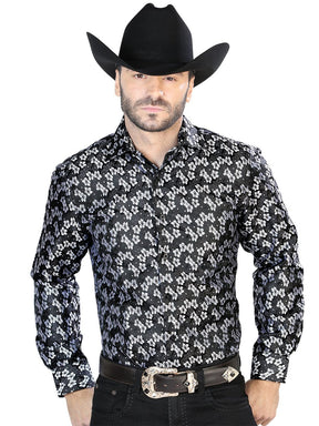 Black Casual Long Sleeve Shirt 43744 - BELLEZA'S - Black Casual Long Sleeve Shirt 43744 - CABALLERO - 04374401