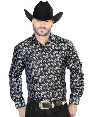 Black Casual Long Sleeve Shirt 43744 - BELLEZA'S - Black Casual Long Sleeve Shirt 43744 - CABALLERO - 04374401