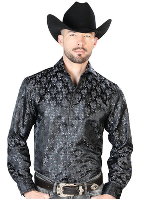 Black Casual Long Sleeve Shirt 43753 - BELLEZA'S - Black Casual Long Sleeve Shirt 43753 - CABALLERO - 04375301
