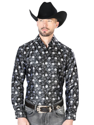 Black Casual Long Sleeve Shirt 43757 - BELLEZA'S - Black Casual Long Sleeve Shirt 43757 - CABALLERO - 04375701
