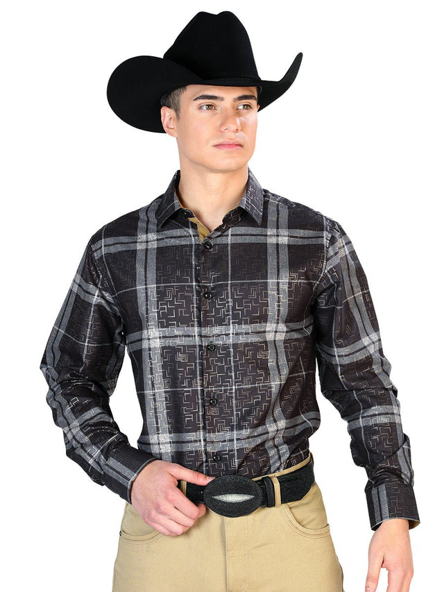 Black Casual Long Sleeve Shirt 43782 - BELLEZA'S - Black Casual Long Sleeve Shirt 43782 - CABALLERO - 04378201