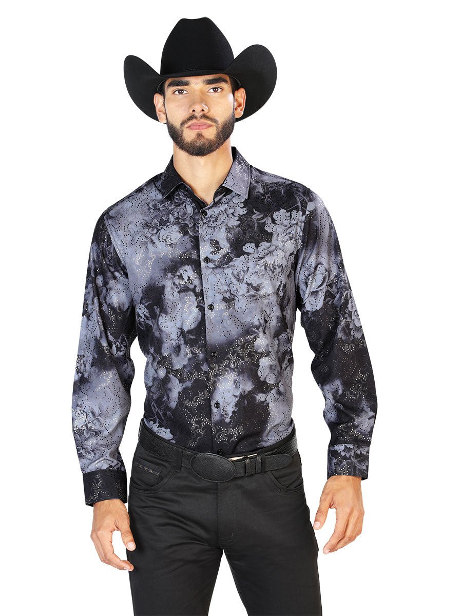 Black Casual Long Sleeve Shirt 43849 - BELLEZA'S - Black Casual Long Sleeve Shirt 43849 - CABALLERO - 04384901