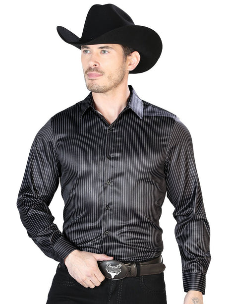 Black Casual Long Sleeve Shirt 43923 - BELLEZA'S - Black Casual Long Sleeve Shirt 43923 - Men - 04392301