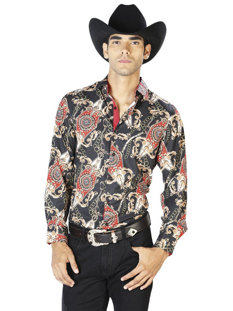 Black Gold Casual Long Sleeve Shirt 43543 - BELLEZA'S - Black Gold Casual Long Sleeve Shirt 43543 - CABALLERO - 04354301