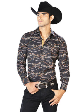Black Gold Casual Long Sleeve Shirt 43545 - BELLEZA'S - Black Gold Casual Long Sleeve Shirt 43545 - CABALLERO - 04354501