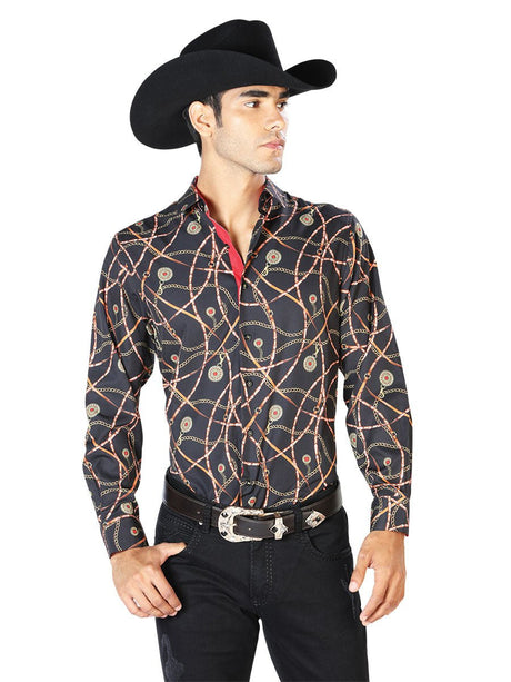 Black Gold Casual Long Sleeve Shirt 43547 - BELLEZA'S - Black Gold Casual Long Sleeve Shirt 43547 - CABALLERO - 04354701