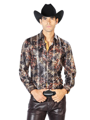 Black Gold Casual Long Sleeve Shirt 43568 - BELLEZA'S - Black Gold Casual Long Sleeve Shirt 43568 - CABALLERO - 04356801