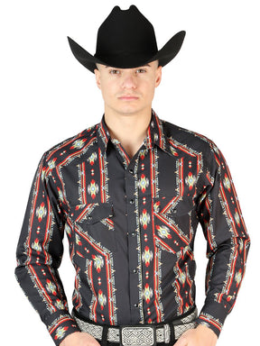 Black Long Sleeve Cowboy Shirt 44210 - BELLEZA'S - Black Long Sleeve Cowboy Shirt 44210 - CABALLERO - 04421001