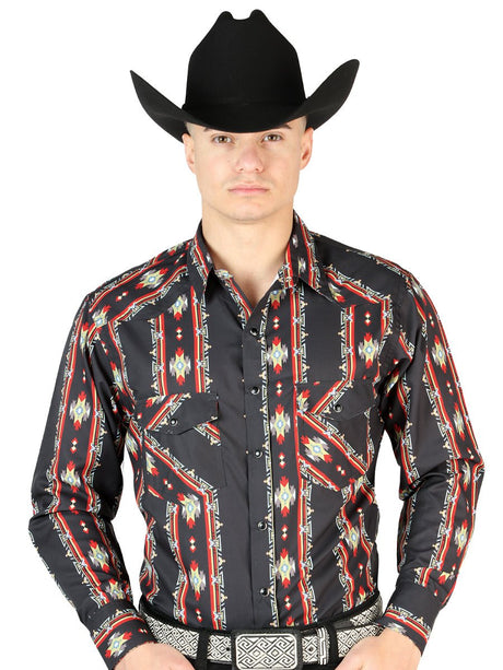 Black Long Sleeve Cowboy Shirt 44210 - BELLEZA'S - Black Long Sleeve Cowboy Shirt 44210 - CABALLERO - 04421001