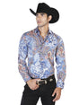 Blue Casual Long Sleeve Shirt 43582 - BELLEZA'S - Blue Casual Long Sleeve Shirt 43582 - CABALLERO - 04358201