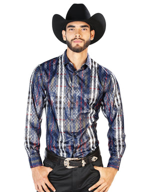 Blue Casual Long Sleeve Shirt 43769 - BELLEZA'S - Blue Casual Long Sleeve Shirt 43769 - CABALLERO - 04376901
