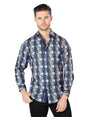 Blue Casual Long Sleeve Shirt 44046 - BELLEZA'S - Blue Casual Long Sleeve Shirt 44046 - CABALLERO - 04404601