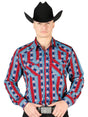 Blue Long Sleeve Cowboy Shirt 44212 - BELLEZA'S - Blue Long Sleeve Cowboy Shirt 44212 - CABALLERO - 04421201
