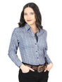Blue Print Long Sleeve Shirt 43014 - BELLEZA'S - Blue Print Long Sleeve Shirt 43014 - DAMA - 04301401