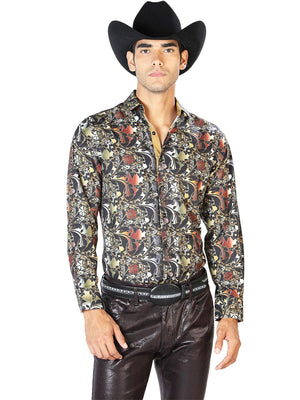 Brown Casual Long Sleeve Shirt 43539 - BELLEZA'S - Brown Casual Long Sleeve Shirt 43539 - CABALLERO - 04353901