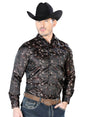 Brown Casual Long Sleeve Shirt 43714 - BELLEZA'S - Brown Casual Long Sleeve Shirt 43714 - CABALLERO - 04371401