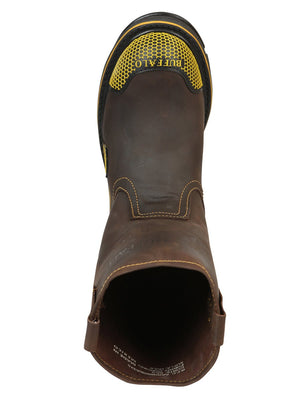 Buffalo & Bull Men’s Work Boots - Brown/Yellow 123031 - BELLEZA'S - Buffalo & Bull Men’s Work Boots - Brown/Yellow 123031 - CABALLERO - 12303101