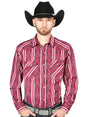 Burgundy Long Sleeve Cowboy Shirt 44221 - BELLEZA'S - Burgundy Long Sleeve Cowboy Shirt 44221 - CABALLERO - 04422101