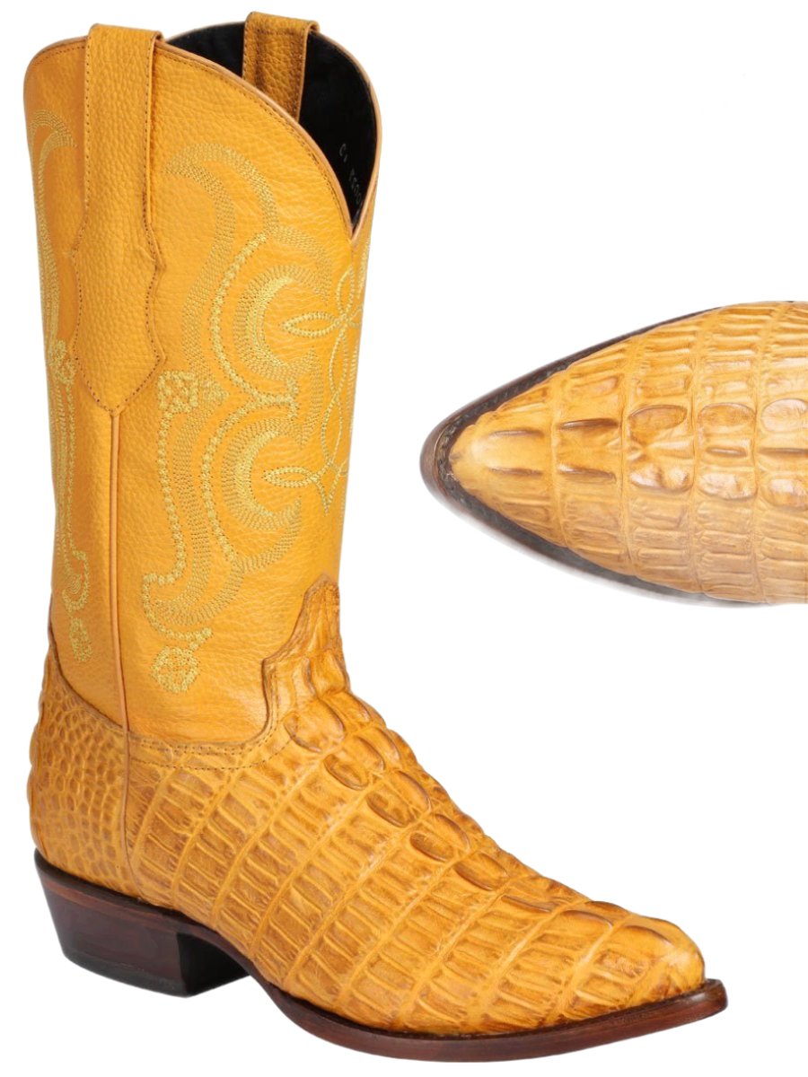 Caiman Tail Cowboy Boots for Men Imit 'El Senor De Los Cielos' *MANTEQUILLA-40843* - BELLEZA'S - Caiman Tail Cowboy Boots for Men Imit 'El Senor De Los Cielos' *MANTEQUILLA-40843* - Bota Para Hombre - 40843 6