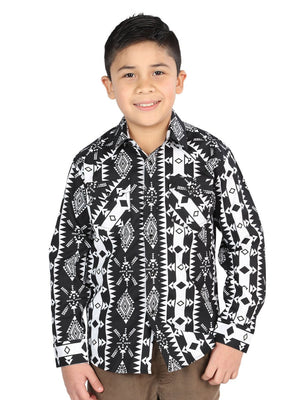 Casual Long - Sleeve Shirt by El General Black 44507 - BELLEZA'S - Casual Long - Sleeve Shirt by El General Black 44507 - NIÑO - 04450701