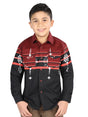 Casual Long - Sleeve Shirt by El General Black/Burgundy 44469 - BELLEZA'S - Casual Long - Sleeve Shirt by El General Black/Burgundy 44469 - NIÑO - 04446901