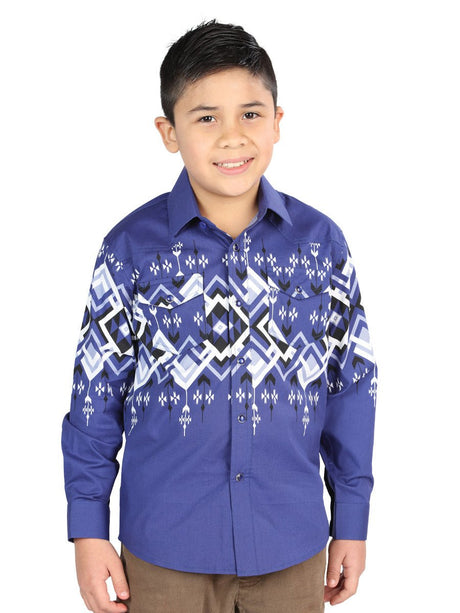 Casual Long - Sleeve Shirt by El General Blue 44464 - BELLEZA'S - Casual Long - Sleeve Shirt by El General Blue 44464 - NIÑO - 04446401