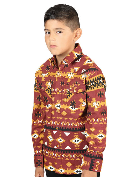 Casual Long - Sleeve Shirt by El General Brick 44445 - BELLEZA'S - Casual Long - Sleeve Shirt by El General Brick 44445 - NIÑO - 04444501
