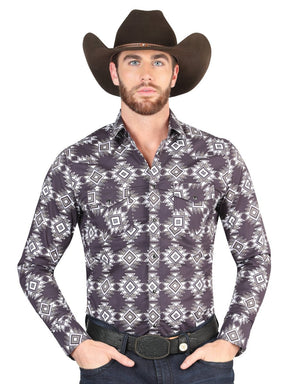 Casual Long - Sleeve Shirt by El General Dark Blue 44403 - BELLEZA'S - Casual Long - Sleeve Shirt by El General Dark Blue 44403 - CABALLERO - 04440301