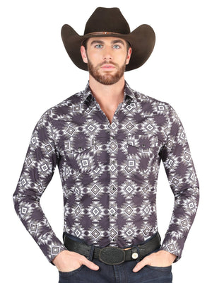 Casual Long - Sleeve Shirt by El General Dark Blue 44403 - BELLEZA'S - Casual Long - Sleeve Shirt by El General Dark Blue 44403 - CABALLERO - 04440301