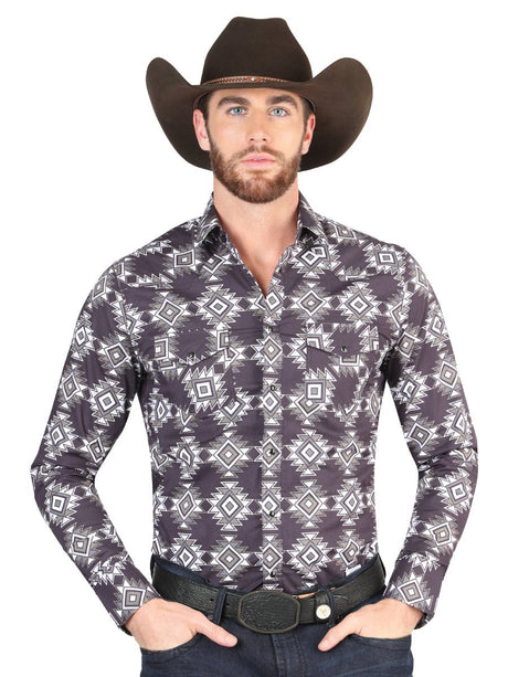Casual Long - Sleeve Shirt by El General Dark Blue 44403 - BELLEZA'S - Casual Long - Sleeve Shirt by El General Dark Blue 44403 - CABALLERO - 04440301