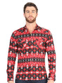 Casual Long - Sleeve Shirt by El General - Red 44396 - BELLEZA'S - Casual Long - Sleeve Shirt by El General - Red 44396 - CABALLERO - 04439601