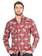 Casual Long - Sleeve Shirt by El General Red 44404 - BELLEZA'S - Casual Long - Sleeve Shirt by El General Red 44404 - CABALLERO - 04440401